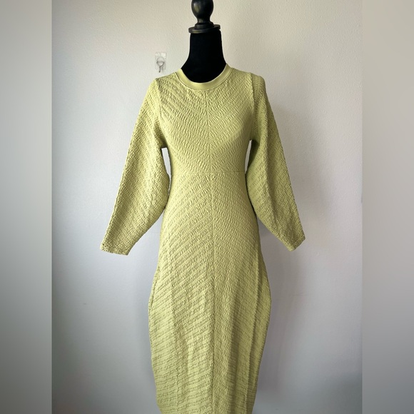 Free‎ People Gabby Seamless Midi Dress Green M/L - Picture 2 of 12
